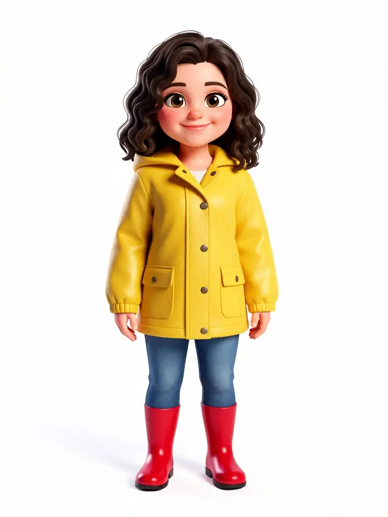 3D-Figur aus diesem Foto. KI-generiert, fiktive Person.