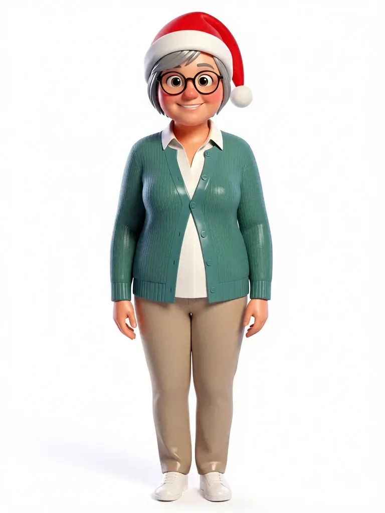 3D-Figur aus diesem Foto. KI-generiert, fiktive Person.